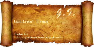 Gantner Irma névjegykártya