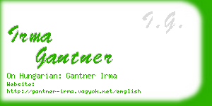 irma gantner business card